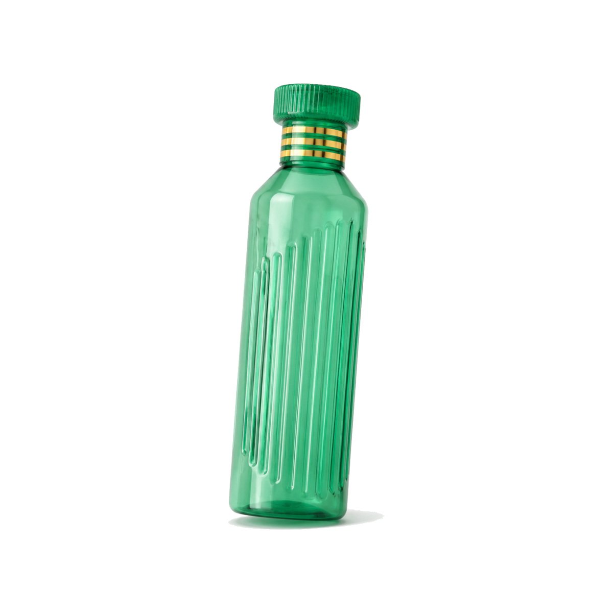 Green Ribbed Slim Water Bottle - Image 2
