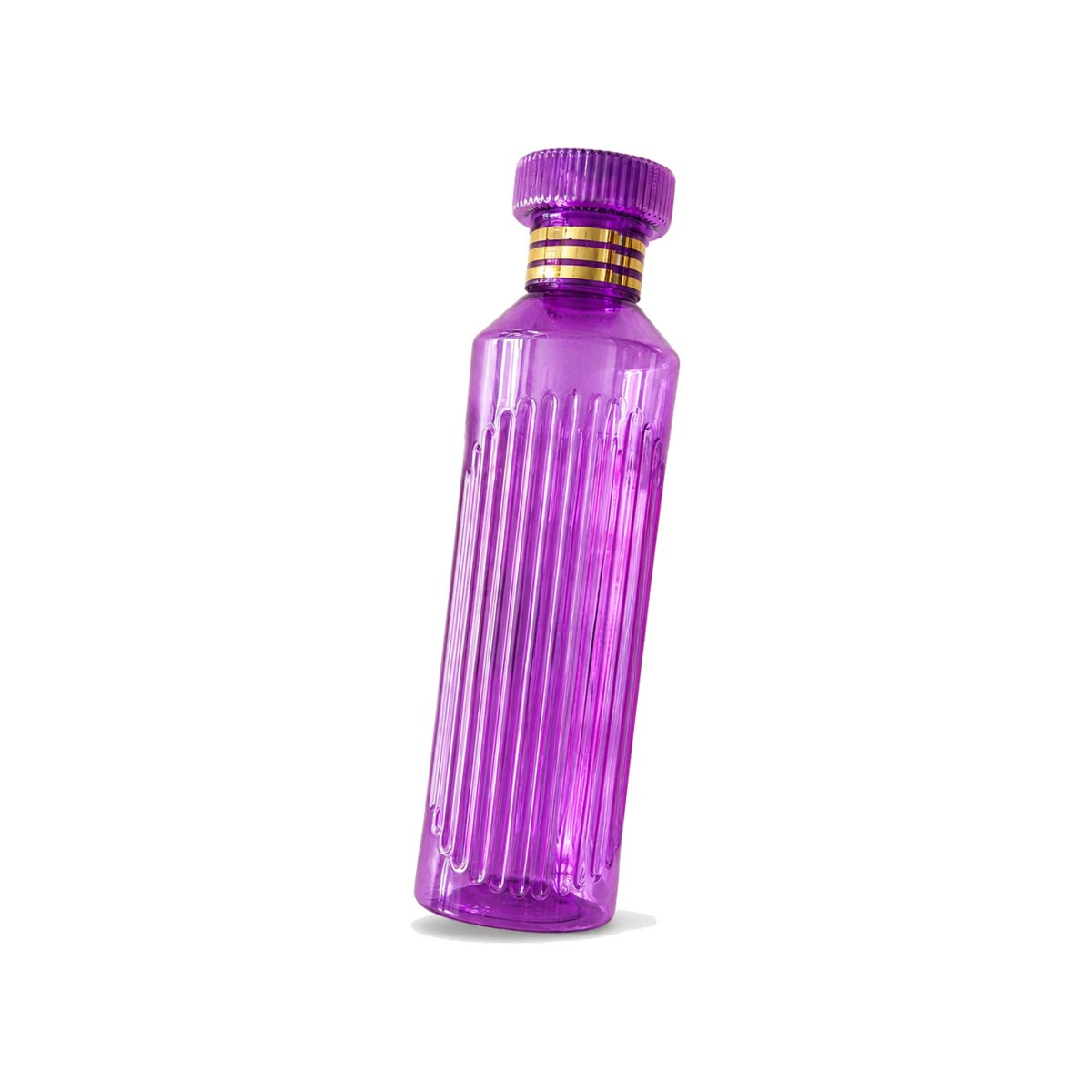 Purple Ribbed Slim Water Bottle - Image 2