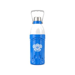 Blue Floral Carry Handle Water Bottle