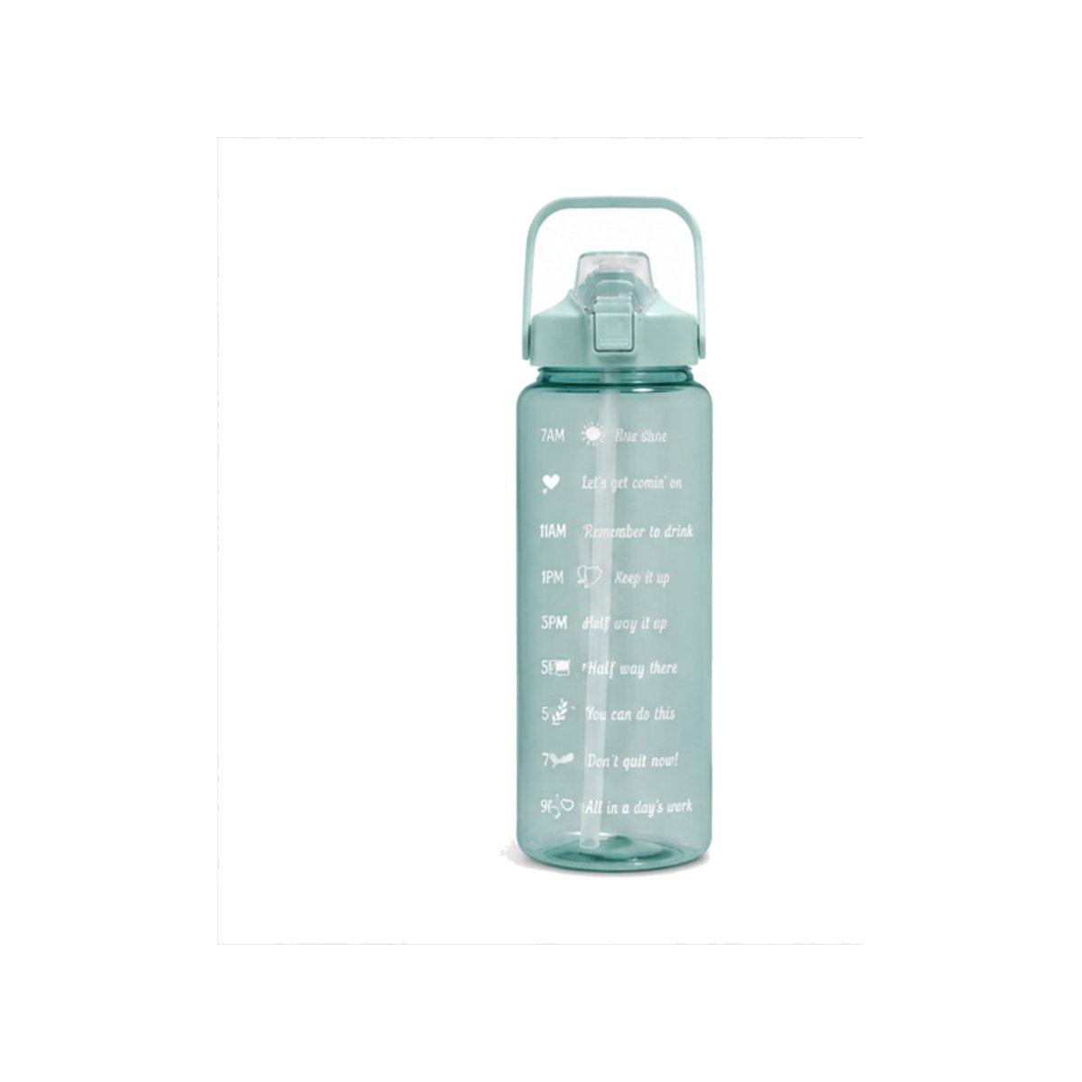 Mint Measurement Water Bottle