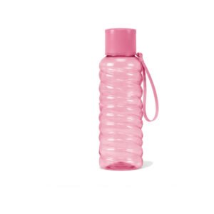 Pink Textured Water Bottle with Strap