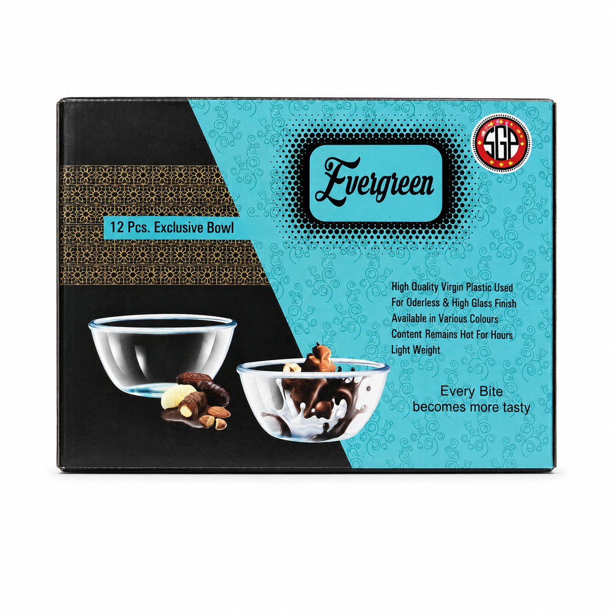 Evergreen 12-Piece Textured Bowl Set - Image 2