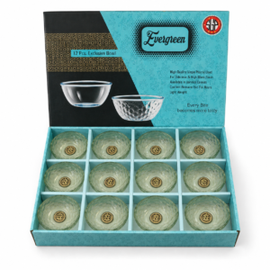 Evergreen 12-Piece Textured Bowl Set
