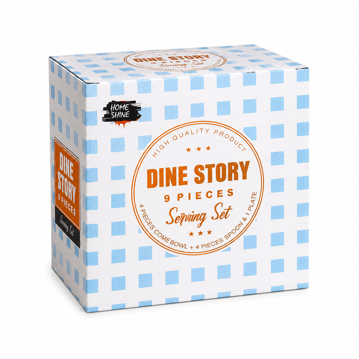 Home Shine Dine Story 9-Piece Peach Serving Set - Image 4
