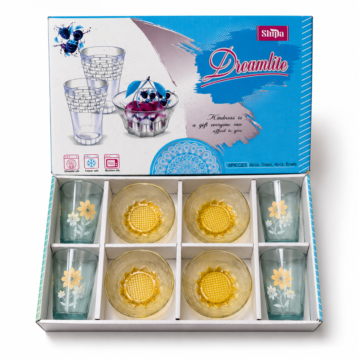 Shipa Dreamlite 8-Piece Glass & Bowl Set