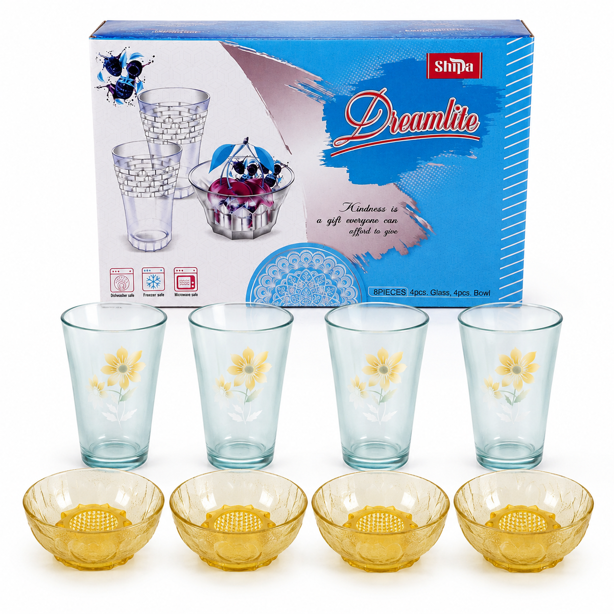 Shipa Dreamlite 8-Piece Glass & Bowl Set - Image 3