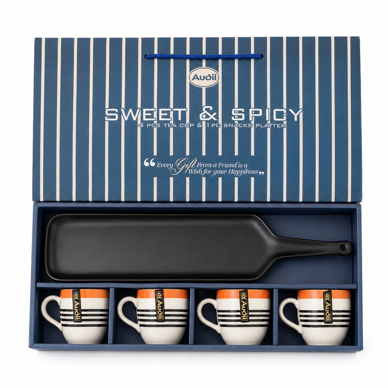 Audii Sweet & Spicy 5-Piece Tea & Snack Set