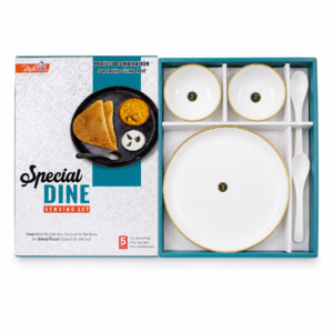 Special Dine 5-Piece Gold Rim Serving Set