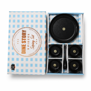 Home Shine Dine Story 9-Piece Black Serving Set
