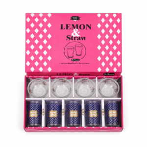 Home Shine Lemon Stray 8-Piece Glass & Bowl Set