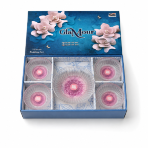 GlaMour 5-Piece Pink Pudding Set