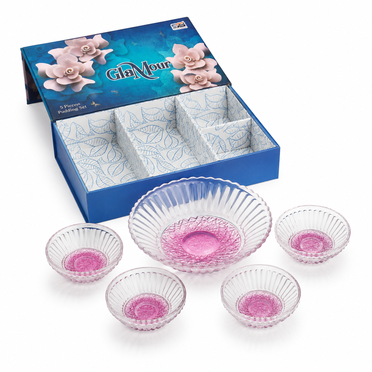GlaMour 5-Piece Pink Pudding Set - Image 4