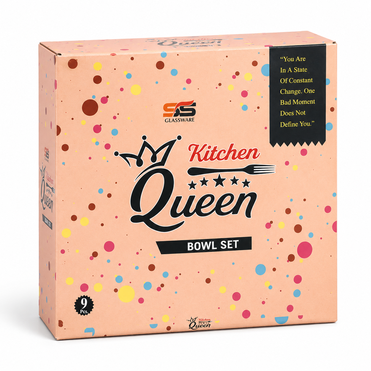 SS Glassware Kitchen Queen 9-Piece Bowl Set - Image 2