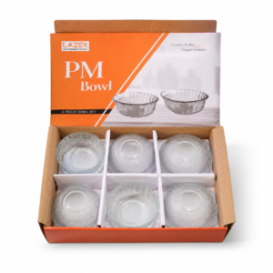 LAZER PM Bowl 6-Piece Glass Gift Set