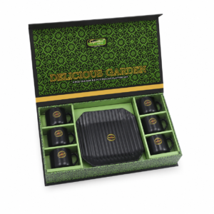 Delicious Garden Black Cup & Platter Gift Set