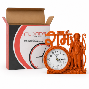 Florida Shubh Orange Ganesh Decorative Wall Clock Gift