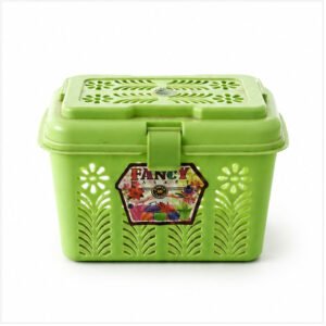 Green Multipurpose Storage Basket with Lid