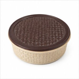 Brown Round Compartment Mashala Box