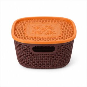 Orange Stackable Storage Basket Set