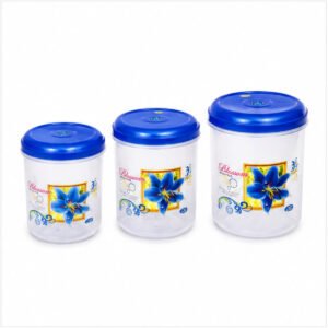 Blue-Lid Storage Jar Set