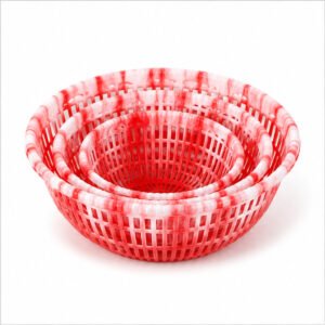 Red Mesh Storage Basket Set