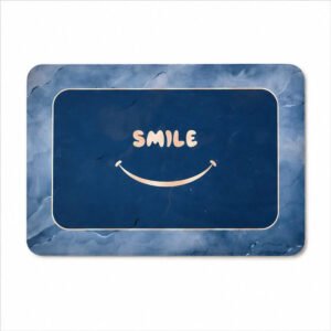 Blue Smile Printed Door Mat