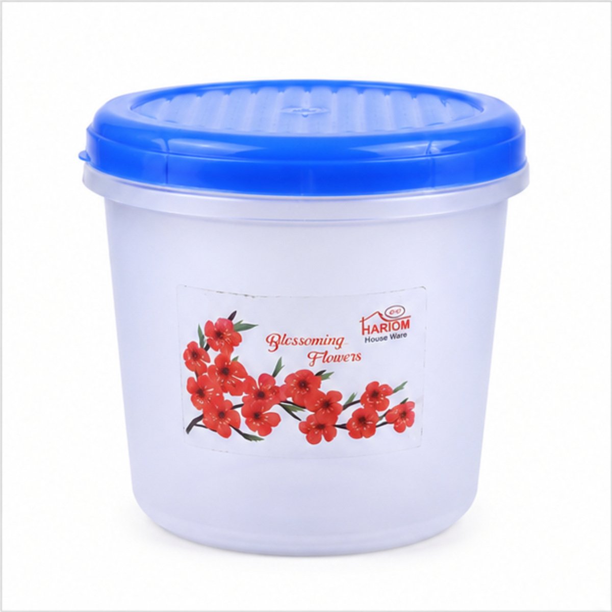 Blue-Lid Floral Storage Container