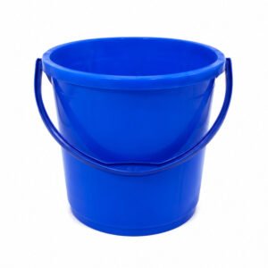 Royal Blue Plastic Bucket with Matching Handle
