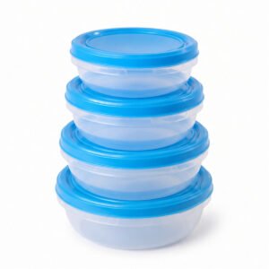 Blue Round Storage Container Set of 3