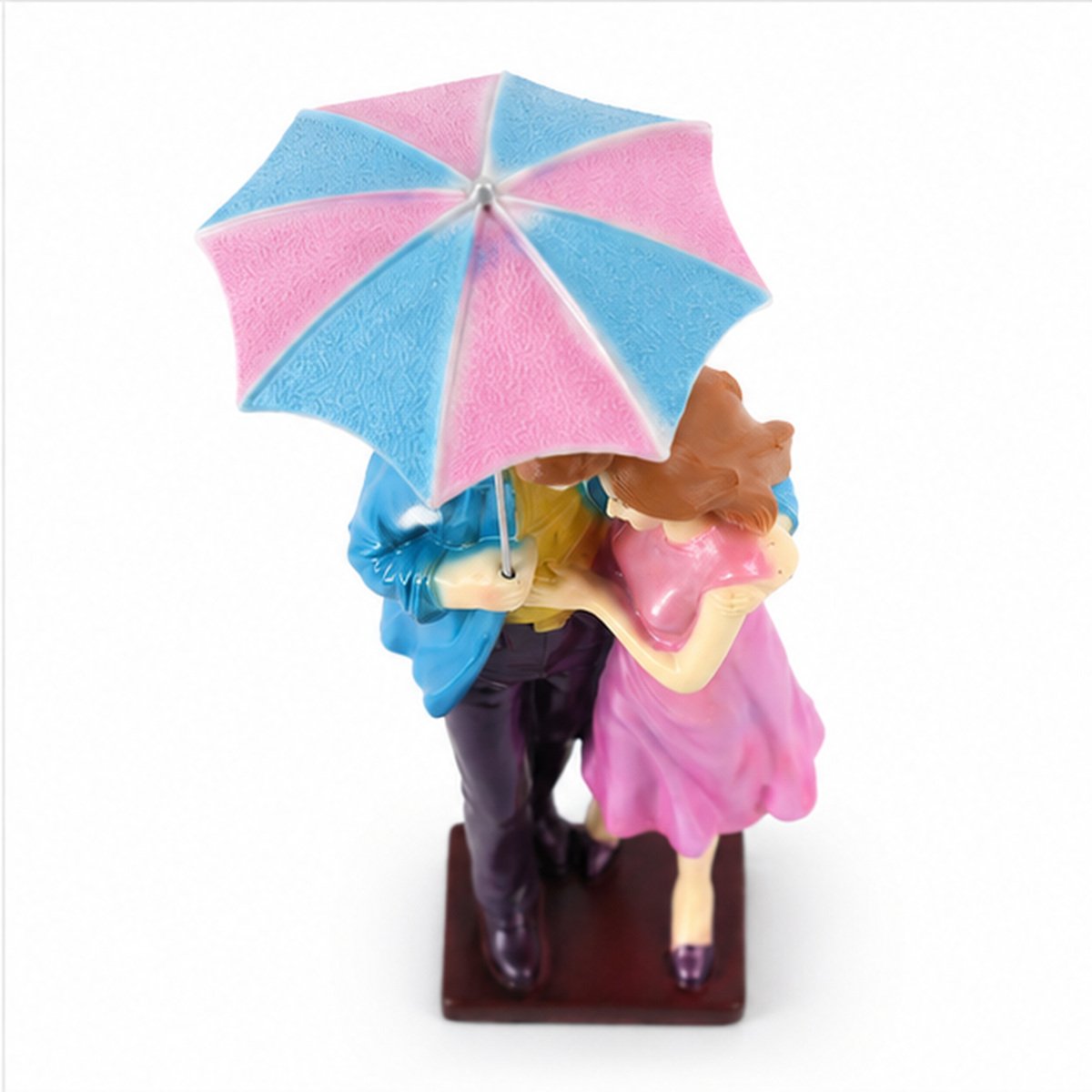 Colourful Romantic Couple Under Umbrella Showpiece - Image 4