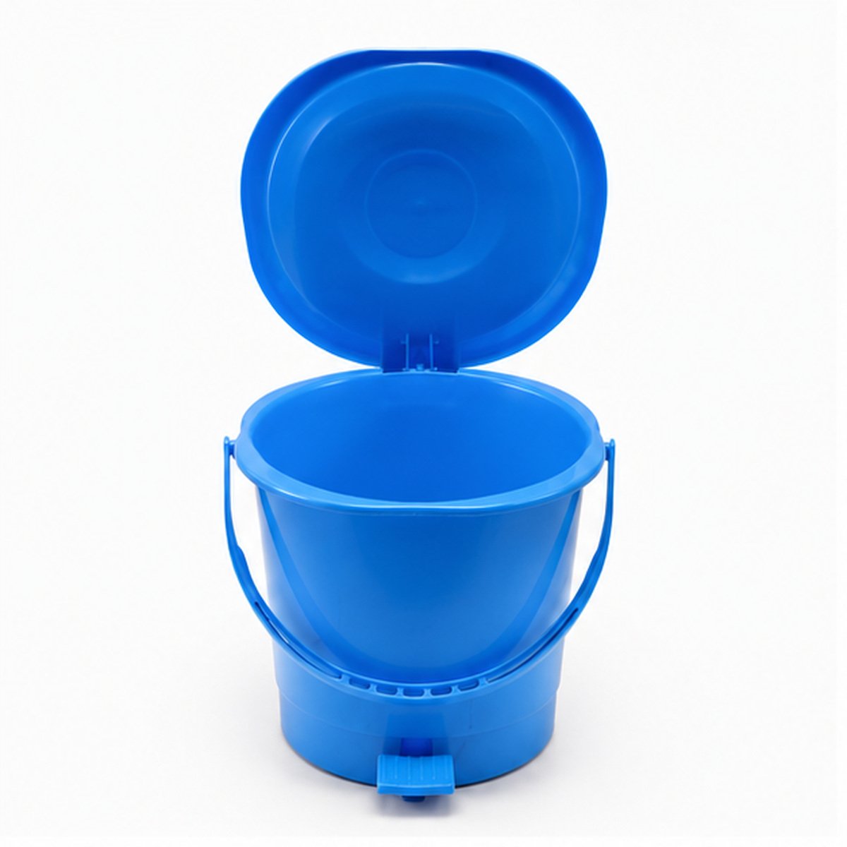 Blue Plastic Pedal Dustbin with Lid