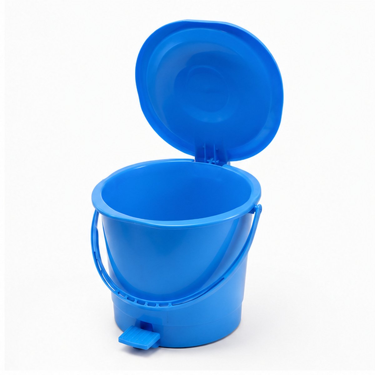 Blue Plastic Pedal Dustbin with Lid - Image 2
