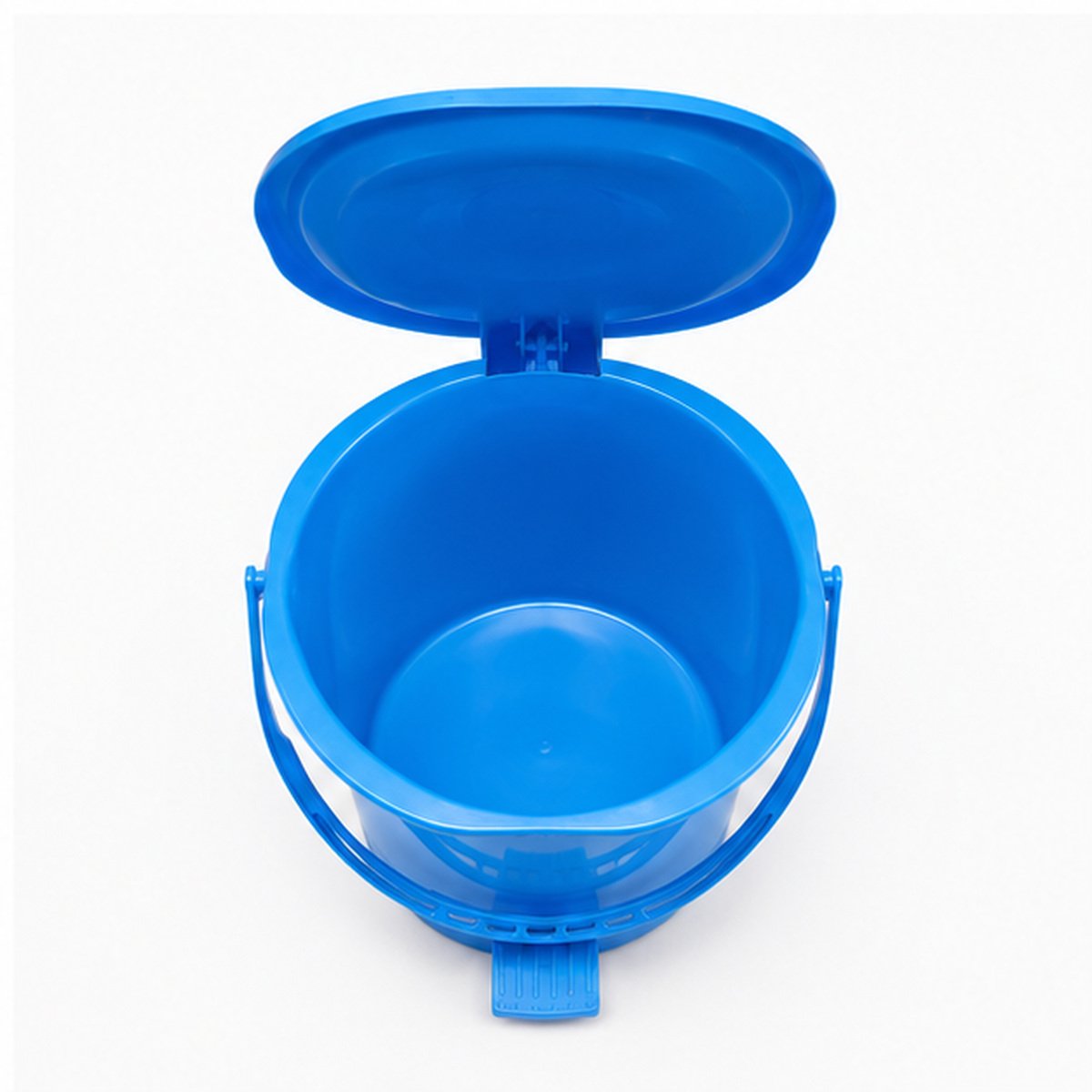 Blue Plastic Pedal Dustbin with Lid - Image 4