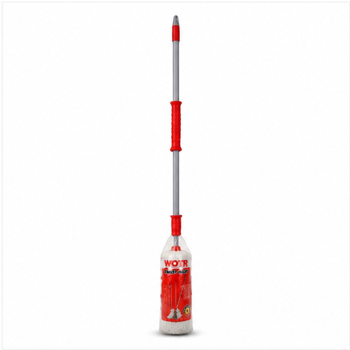 Red Microfiber Floor Mop with Telescopic Handle