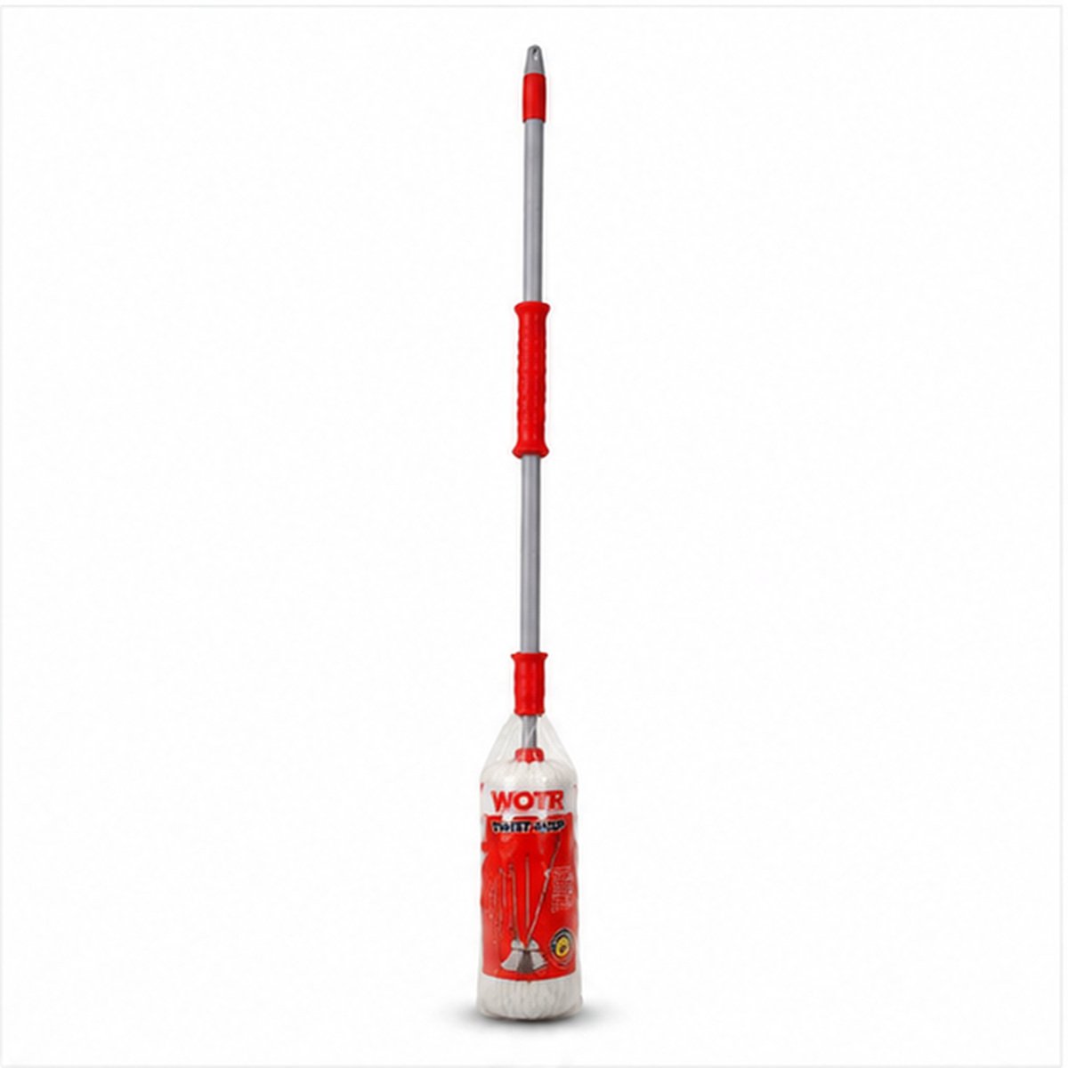 Red Microfiber Floor Mop with Telescopic Handle - Image 2