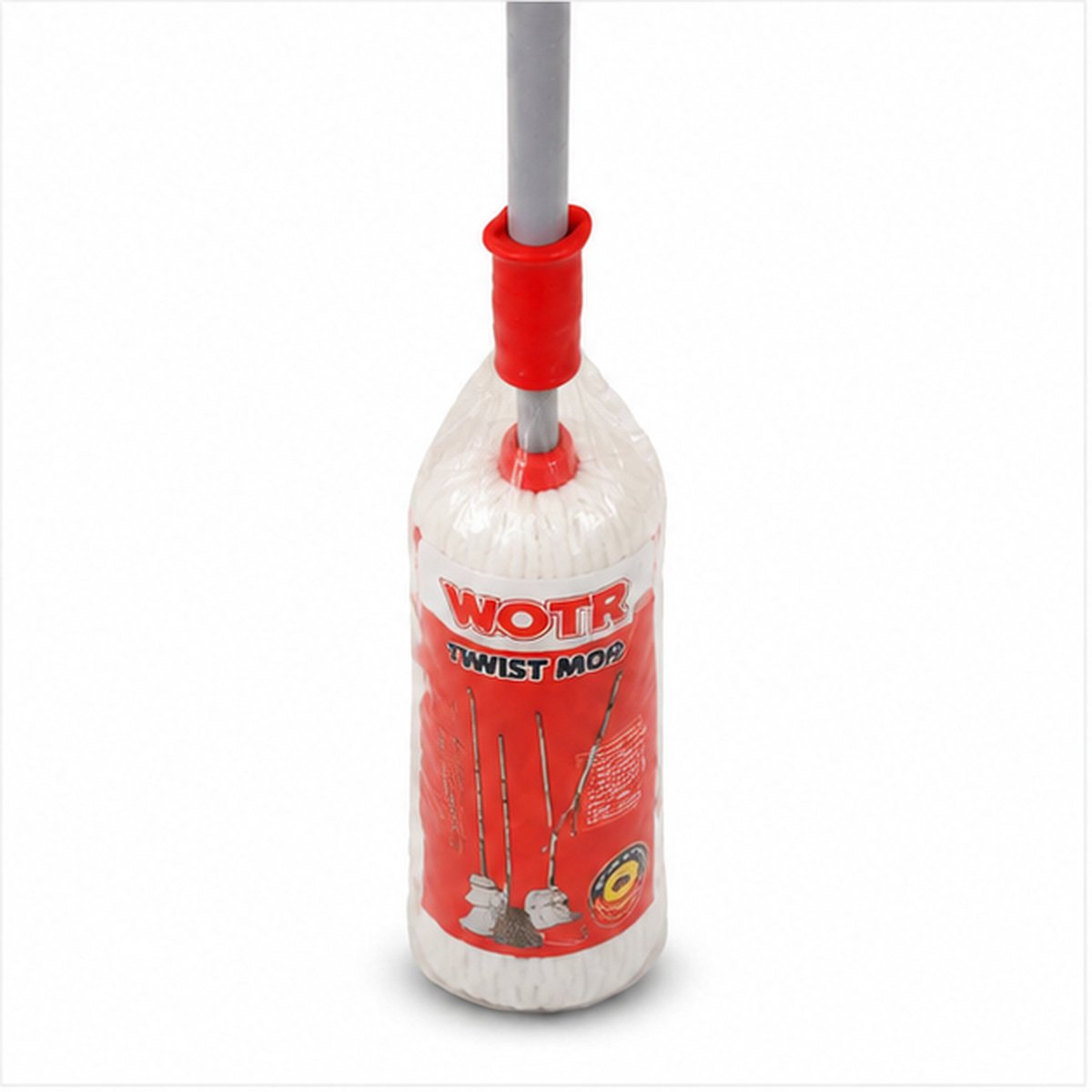 Red Microfiber Floor Mop with Telescopic Handle - Image 4