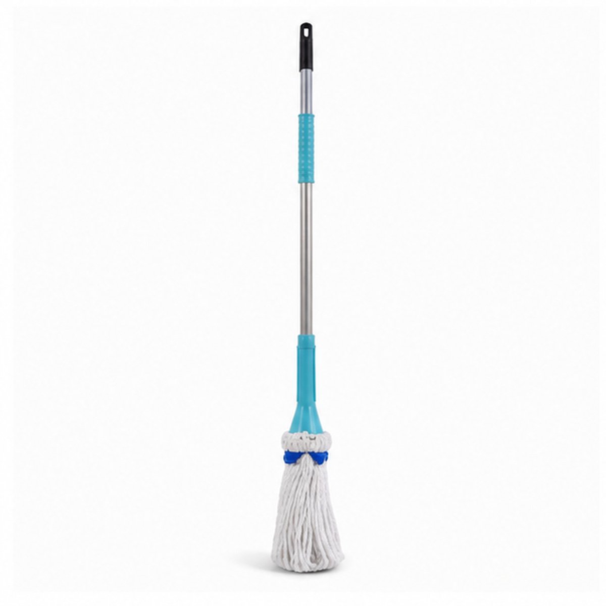 Blue Microfiber Floor Mop with Long Handle - Image 3