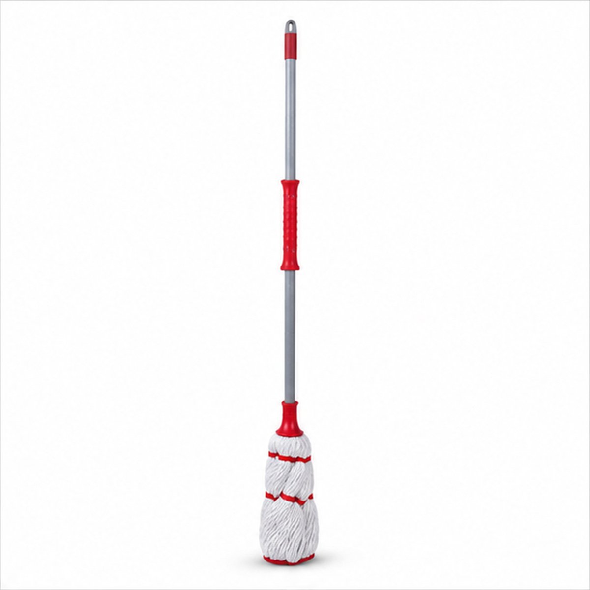 Red and White Cotton Floor Mop - Image 2