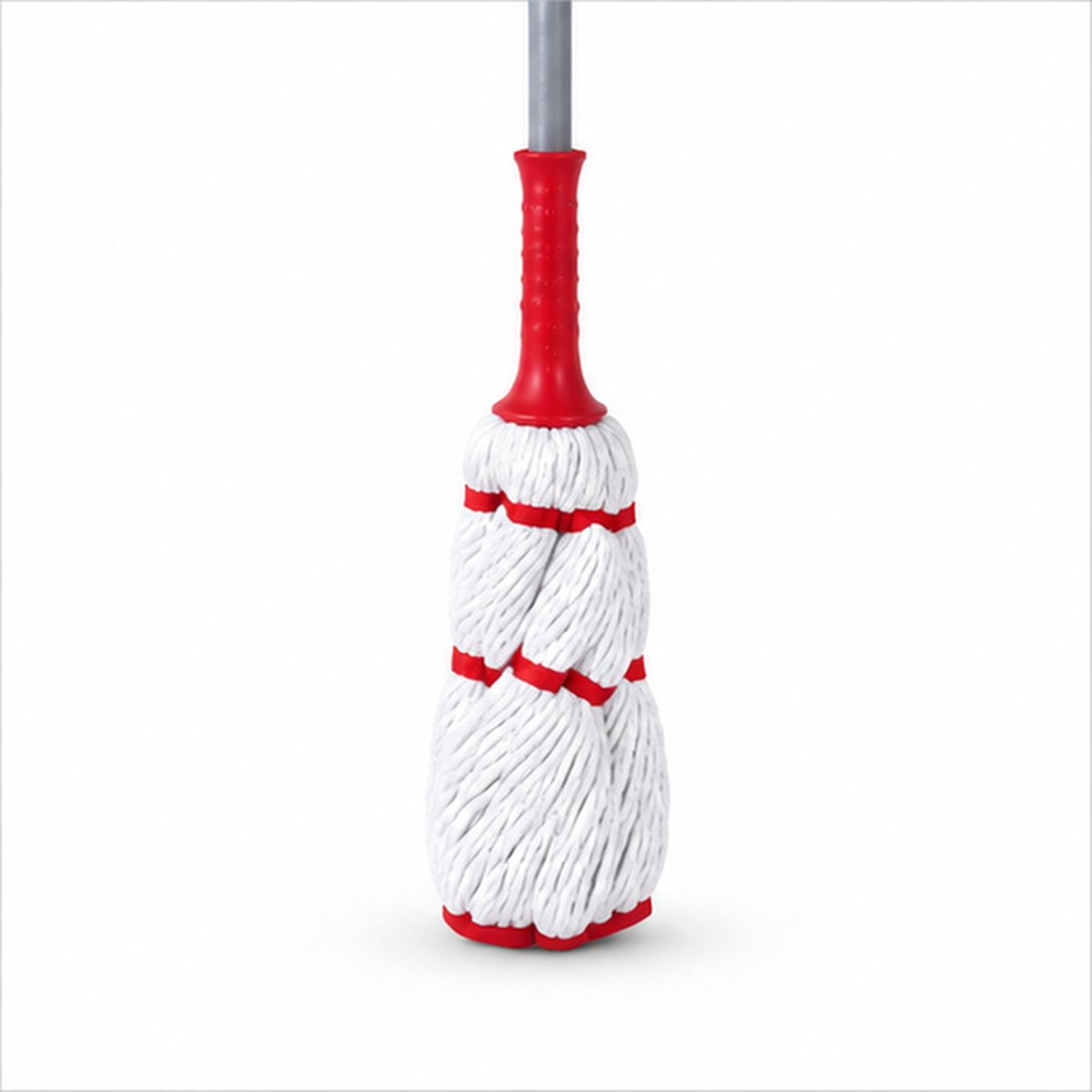 Red and White Cotton Floor Mop - Image 4