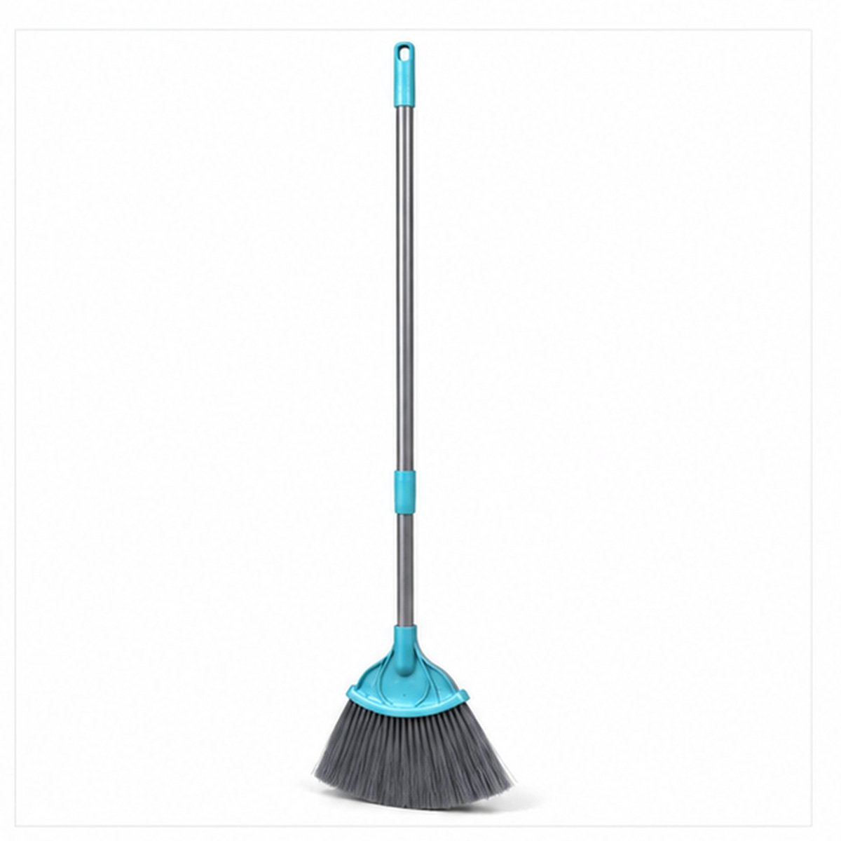 Turquoise Long Handle Floor Cleaning Broom - Image 2
