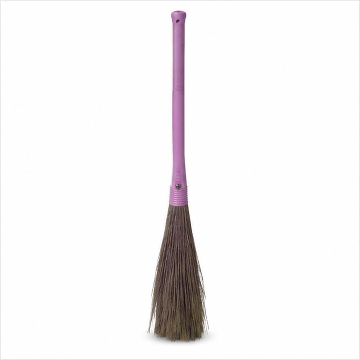 Traditional Grass Broom with Purple Handle - Image 4