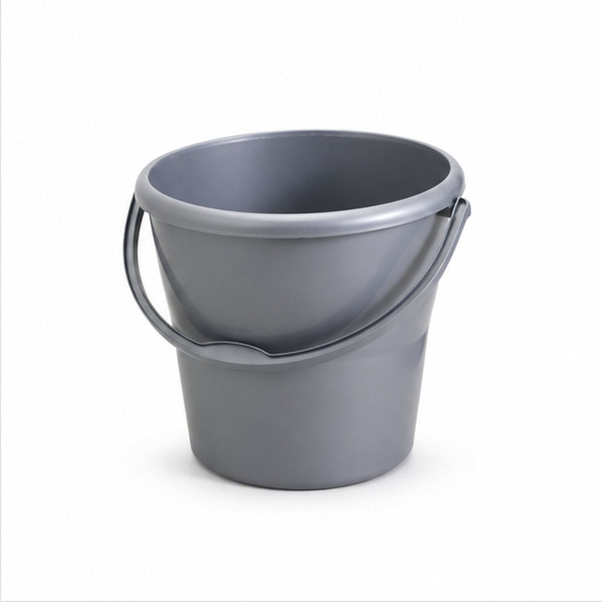 Grey Plastic Bucket with Handle - Image 2