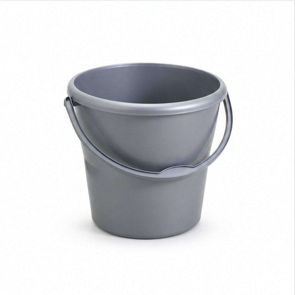 Grey Plastic Bucket with Handle - Image 3