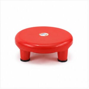 Red Round Plastic Bathroom Stool