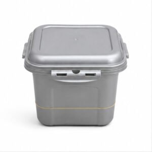 Grey Plastic Pedal Dustbin with Lid