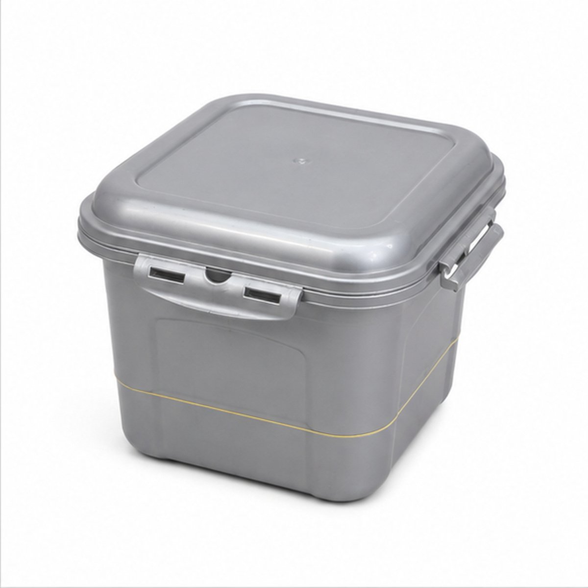 Grey Plastic Pedal Dustbin with Lid - Image 2