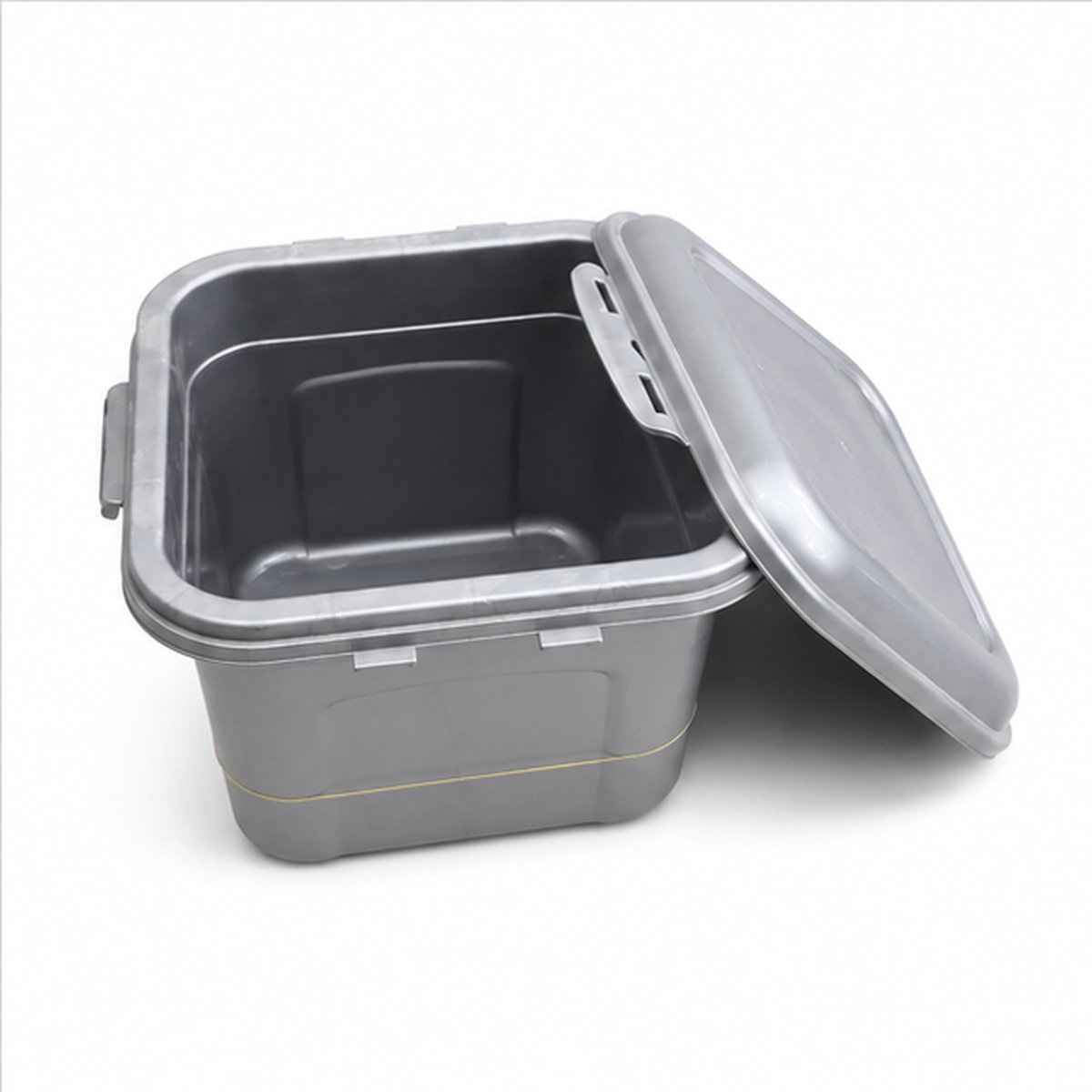 Grey Plastic Pedal Dustbin with Lid - Image 4
