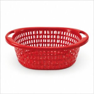 Red Round Multipurpose Plastic Basket