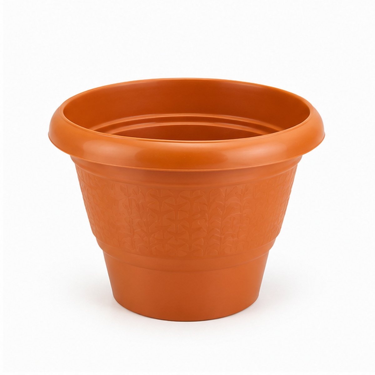 Terracotta Colour Plastic Flower Pot - Image 2