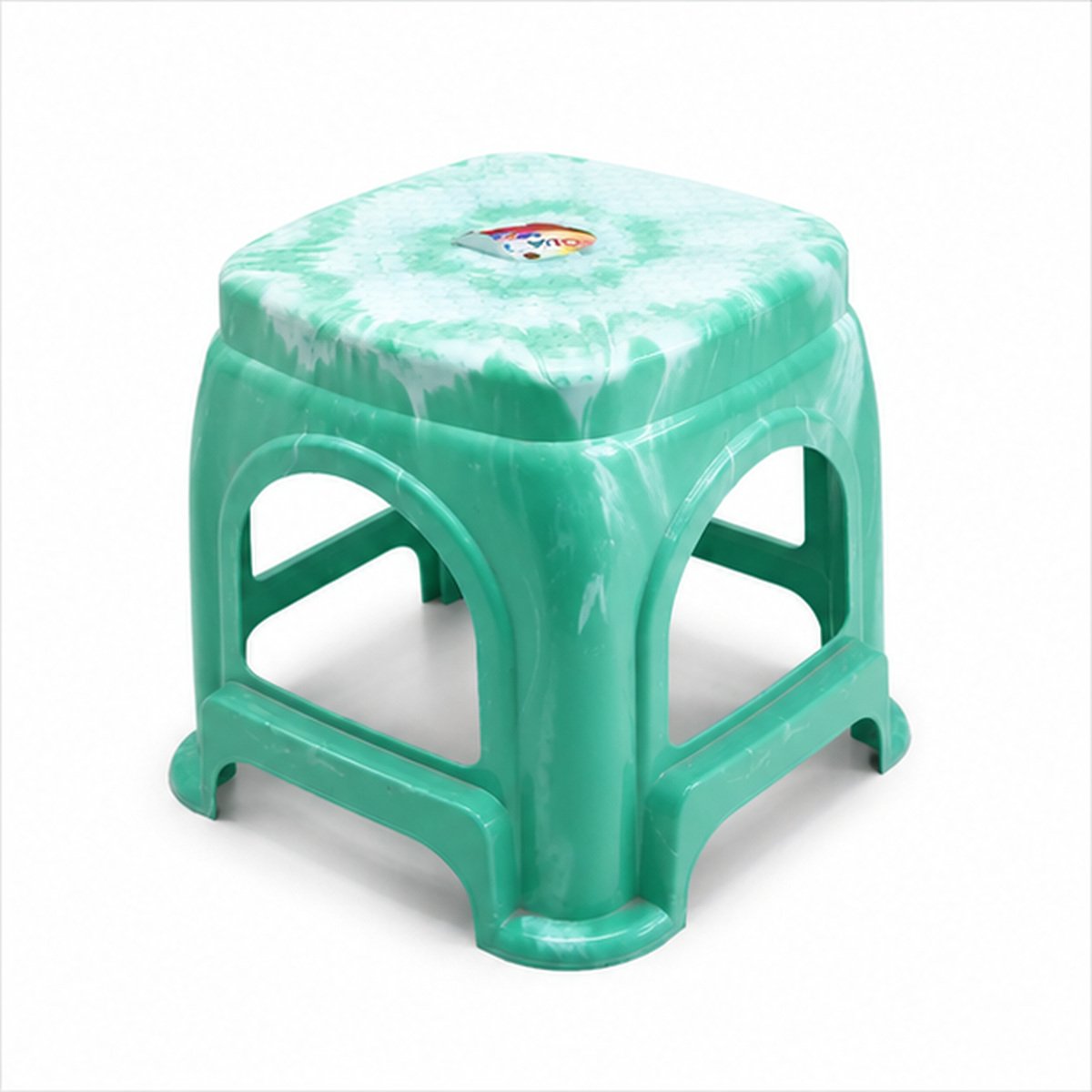 Mint Green Plastic Step Stool - Image 2